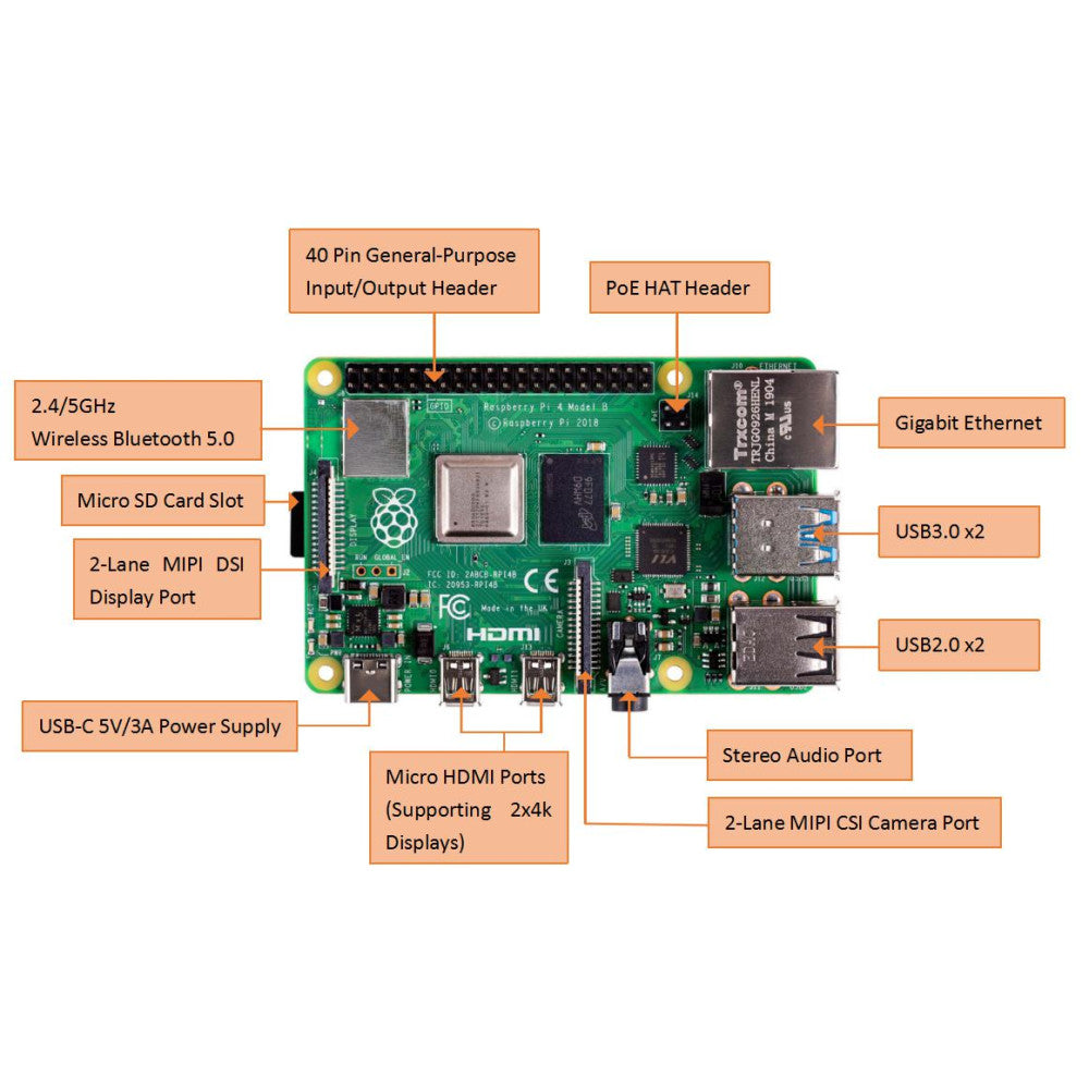 Raspberry Pi 4 8G Modell B (ARMv8)