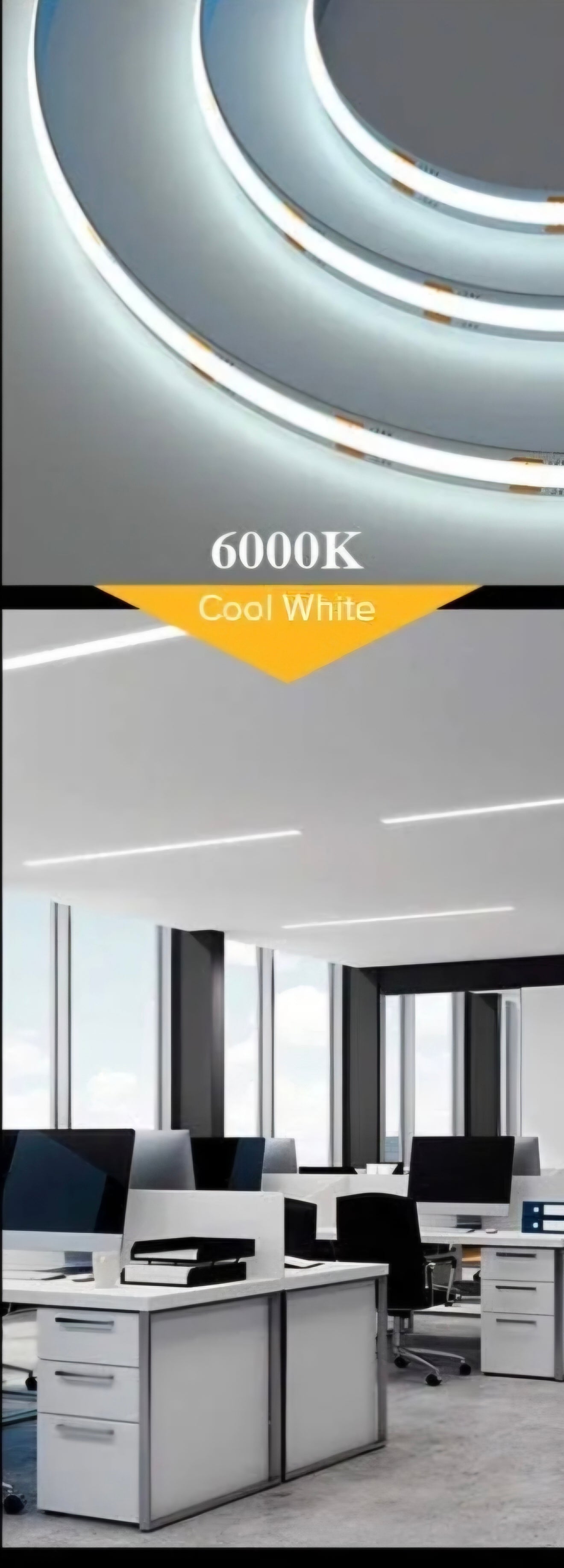 COB LED Streiffen 12V 6000K
