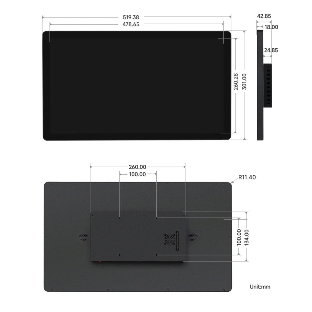 21.5inch Full HD HDMI Capacitive Touch Display 1080×1920 mit Gehäuse
